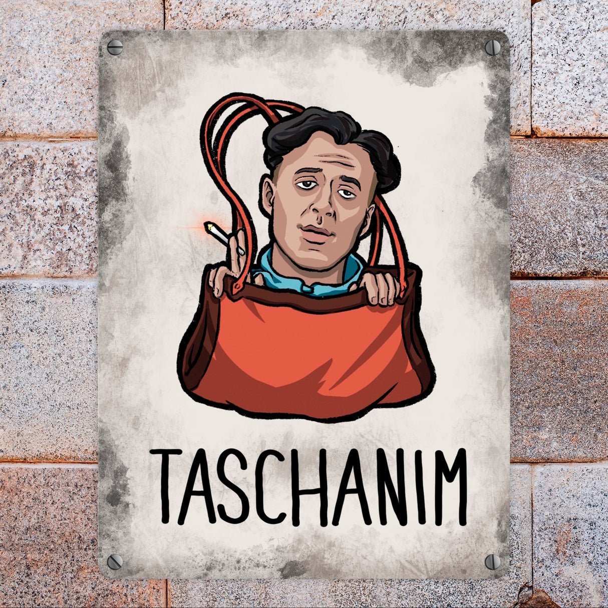 Rapper-Wortspiel Metallschild Taschanim Dekoschild für einen Rap-Fan