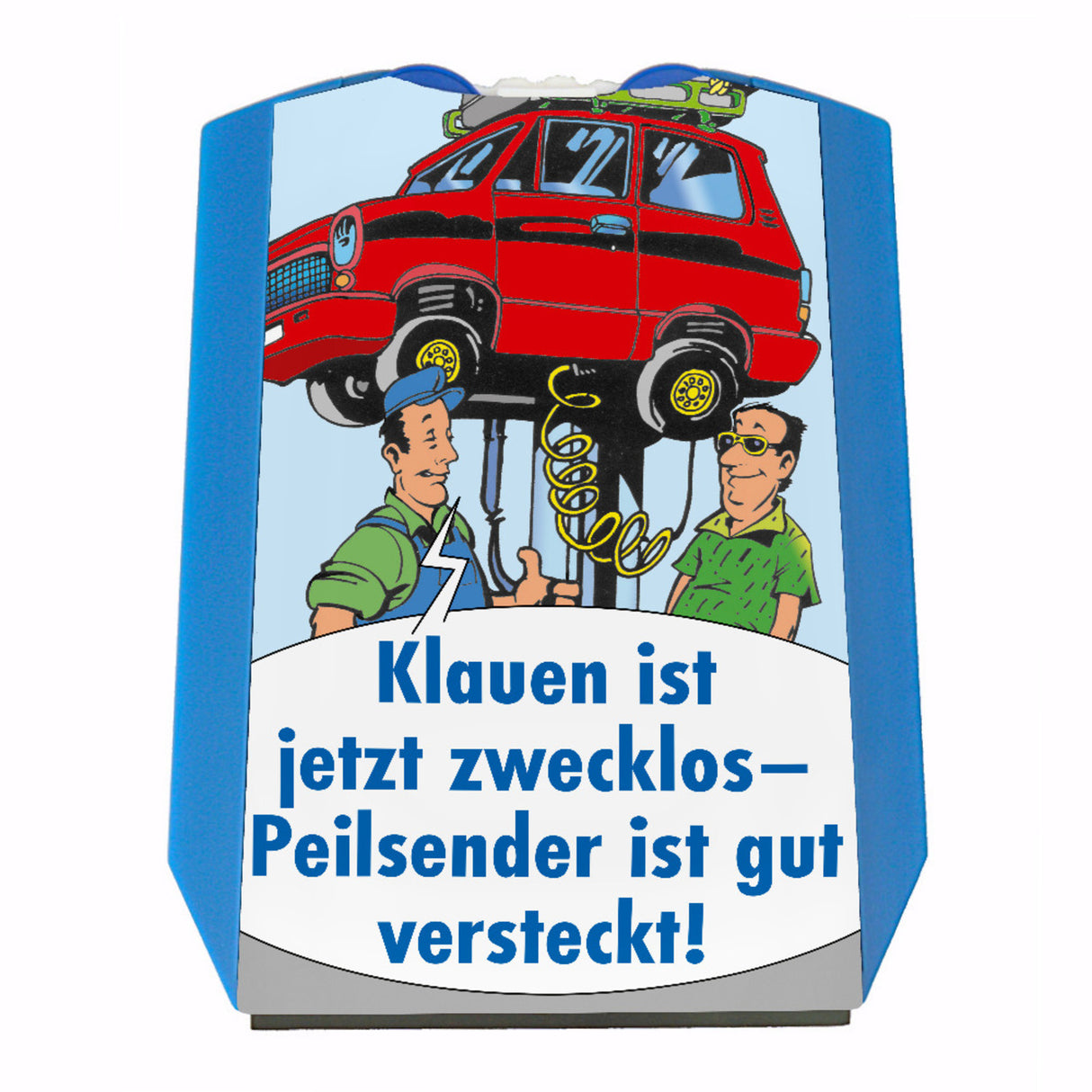 Klauen ist zwecklos Parkscheibe mit lustigem Comic und 2 Einkaufswagenchips
