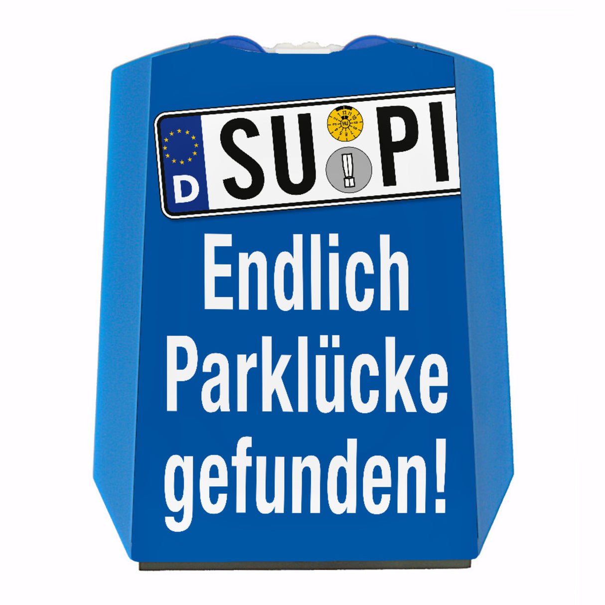SU-PI endlich Parklücke gefunden! Parkscheibe mit 2 Einkaufswagenchips