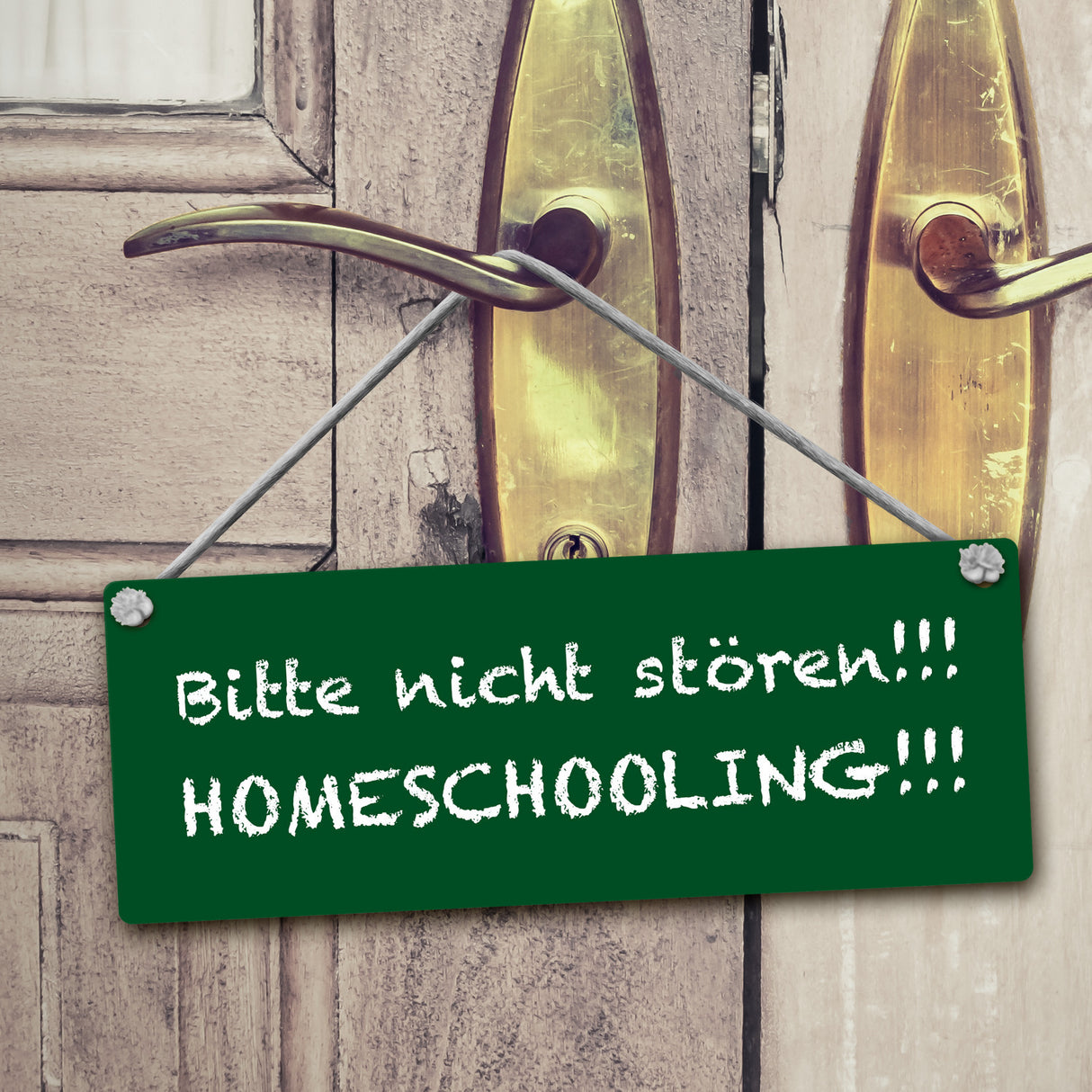 Wendeschild mit Kordel Für Familien, die im Homeoffice arbeiten und ihre Kinder zu Hause unterrichten müssen. Das Hängeschild ist perfekt für Türen oder Wände geeignet.