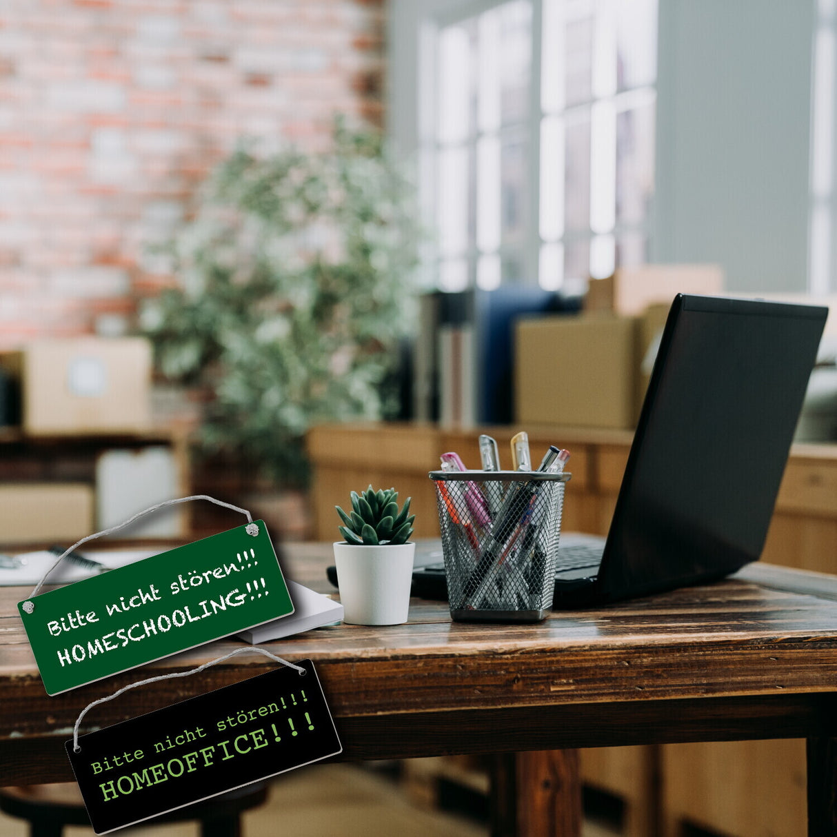 Wendeschild mit Kordel Für Familien, die im Homeoffice arbeiten und ihre Kinder zu Hause unterrichten müssen. Das Hängeschild ist perfekt für Türen oder Wände geeignet.