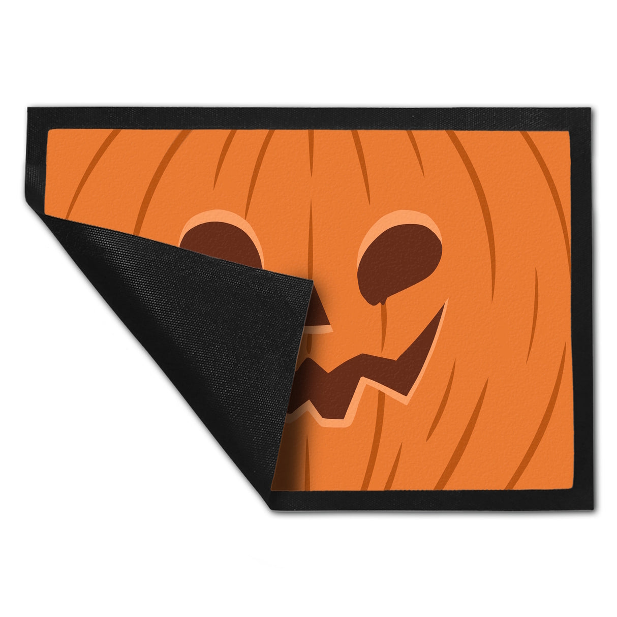 Fußmatte mit gruseligem Kürbiskopf Design für Halloween und die Herbstzeit