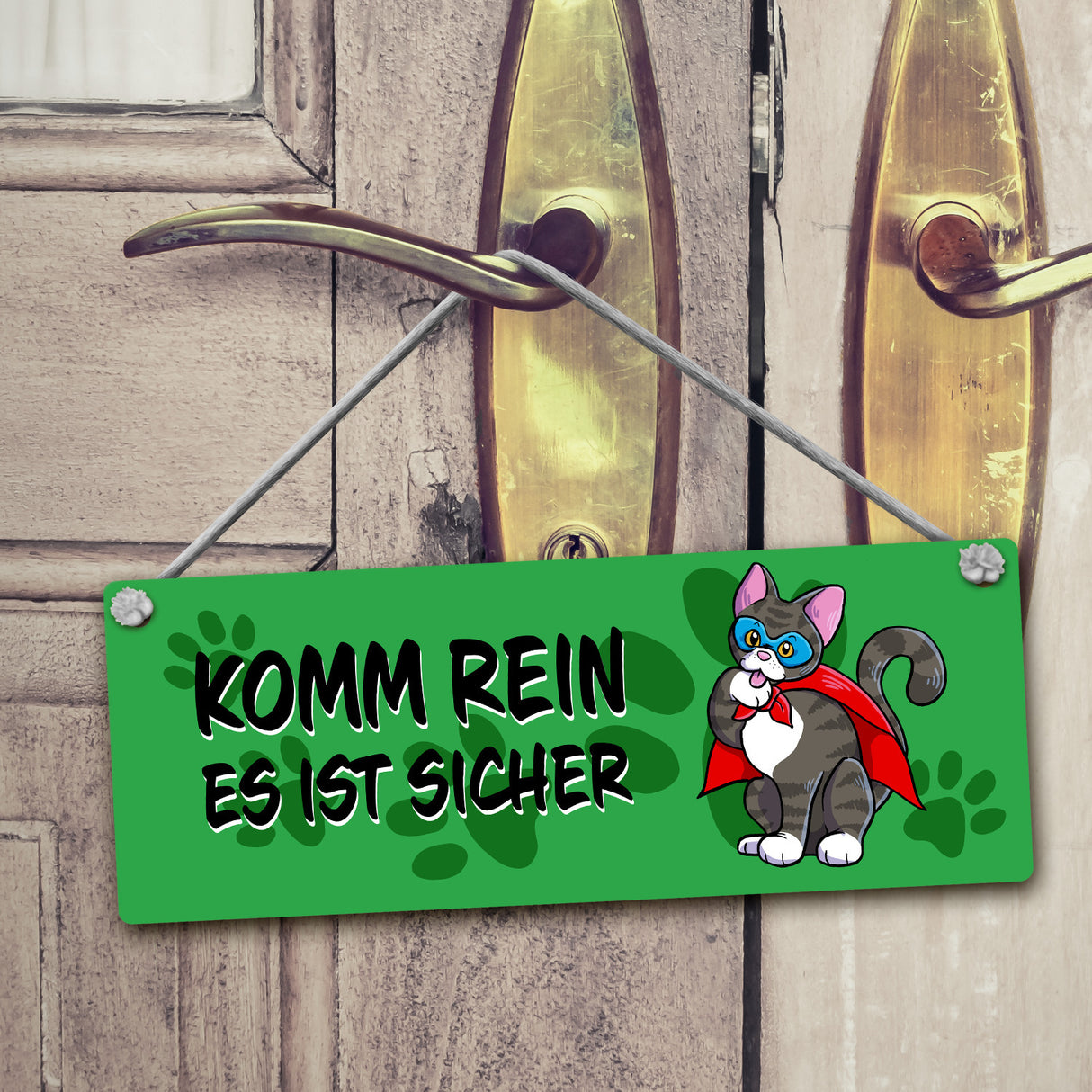 Wendeschild mit Kordel Eine perfekte Geschenkidee für Kinder und Teenager, die ihre Ruhe wollen. Das Wendeschild ist leicht an der Tür oder der Wand anzubringen.