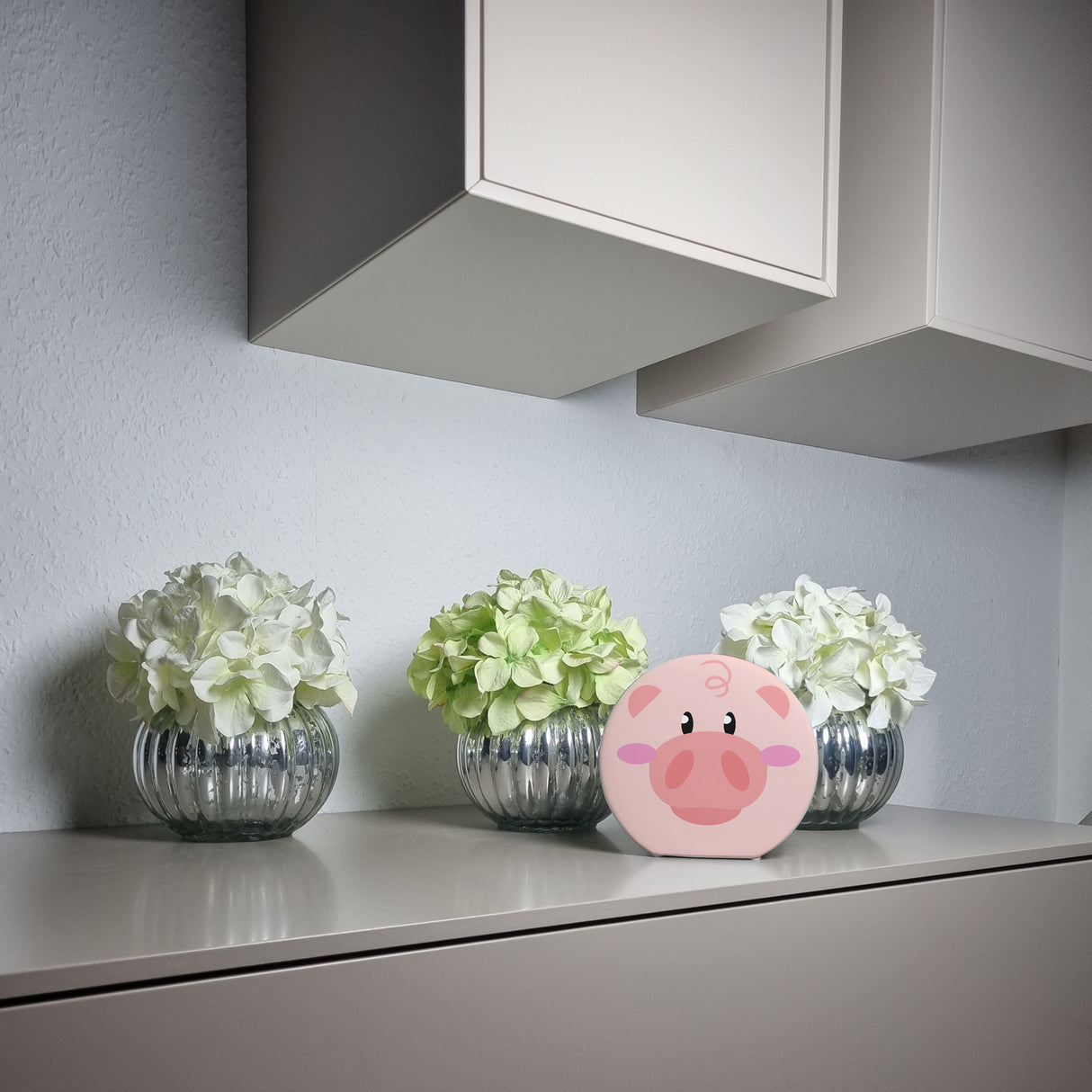 Spardose aus Keramik mit niedlichem Schweine-Gesicht - für kleine Kinder