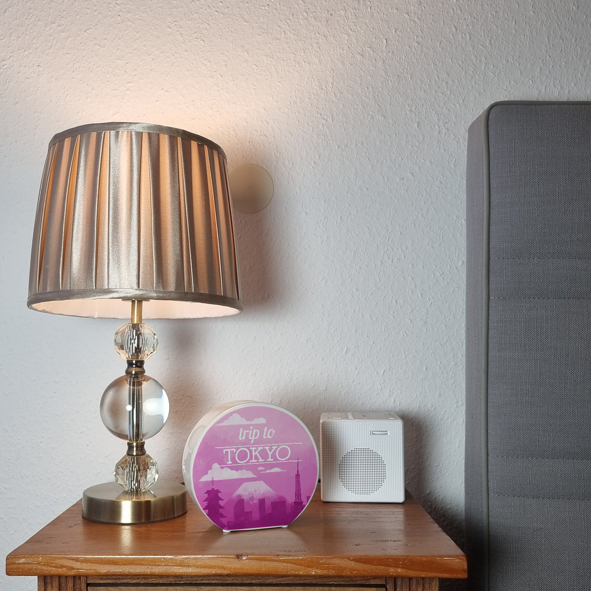 Spardose mit schönem Motiv und Text - Trip to Tokyo in pink