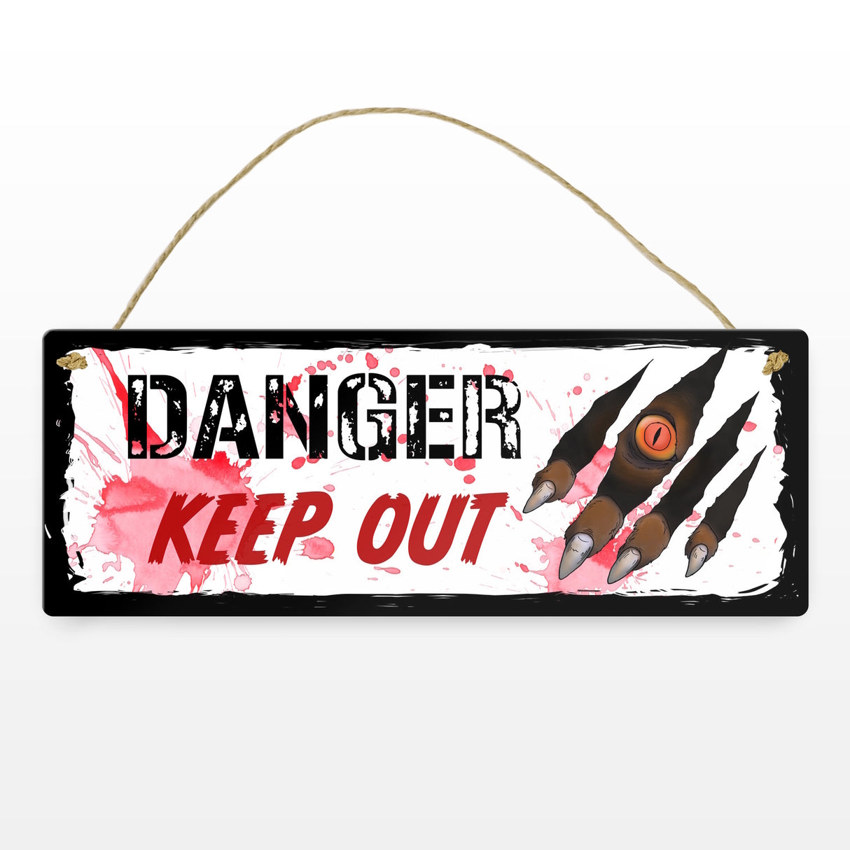 Danger Keep out Metallschild mit Werwolf-Motiv zu Halloween