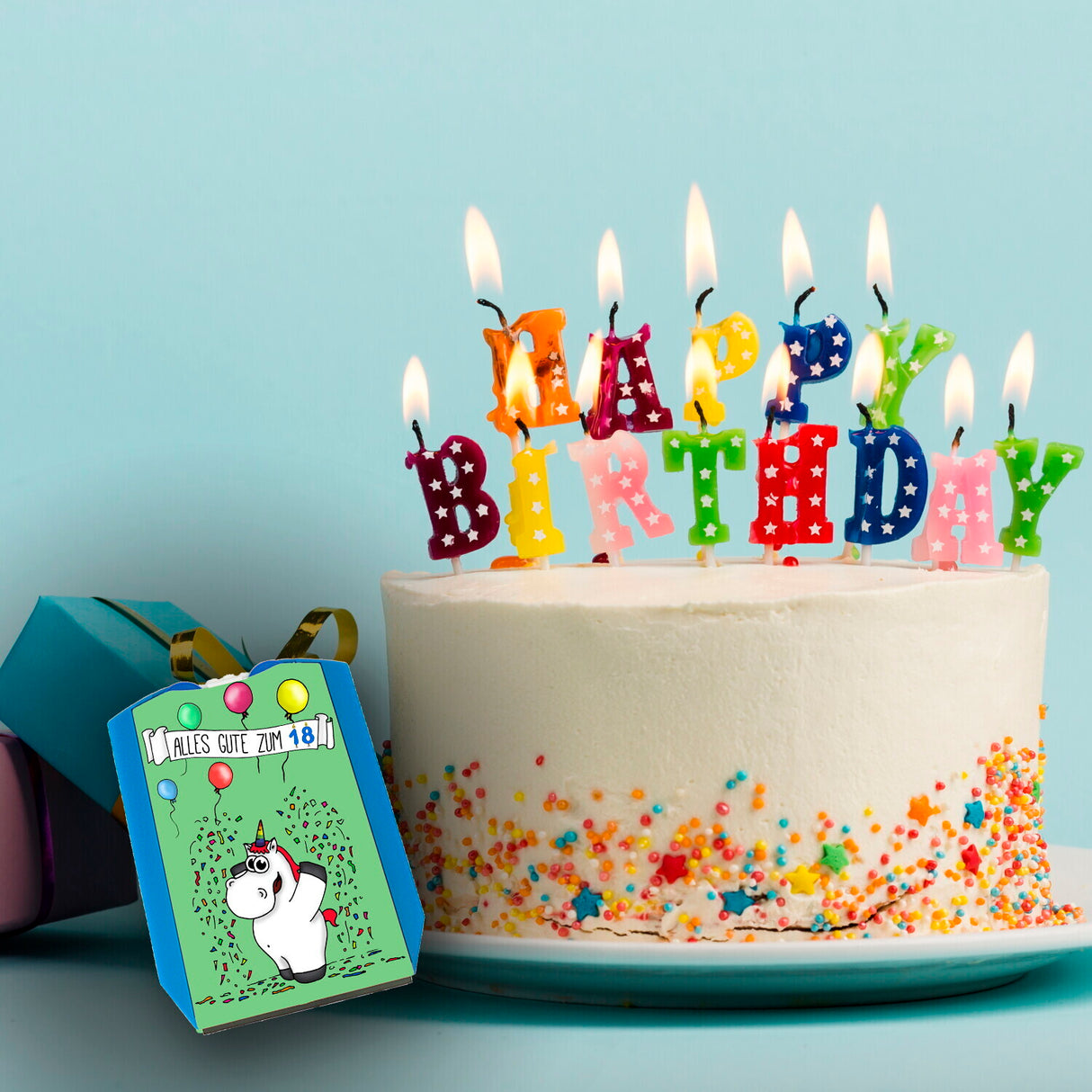 Einhorn Geburtstag Parkscheibe mit Einhorn Geburtstag Motiv in Grün