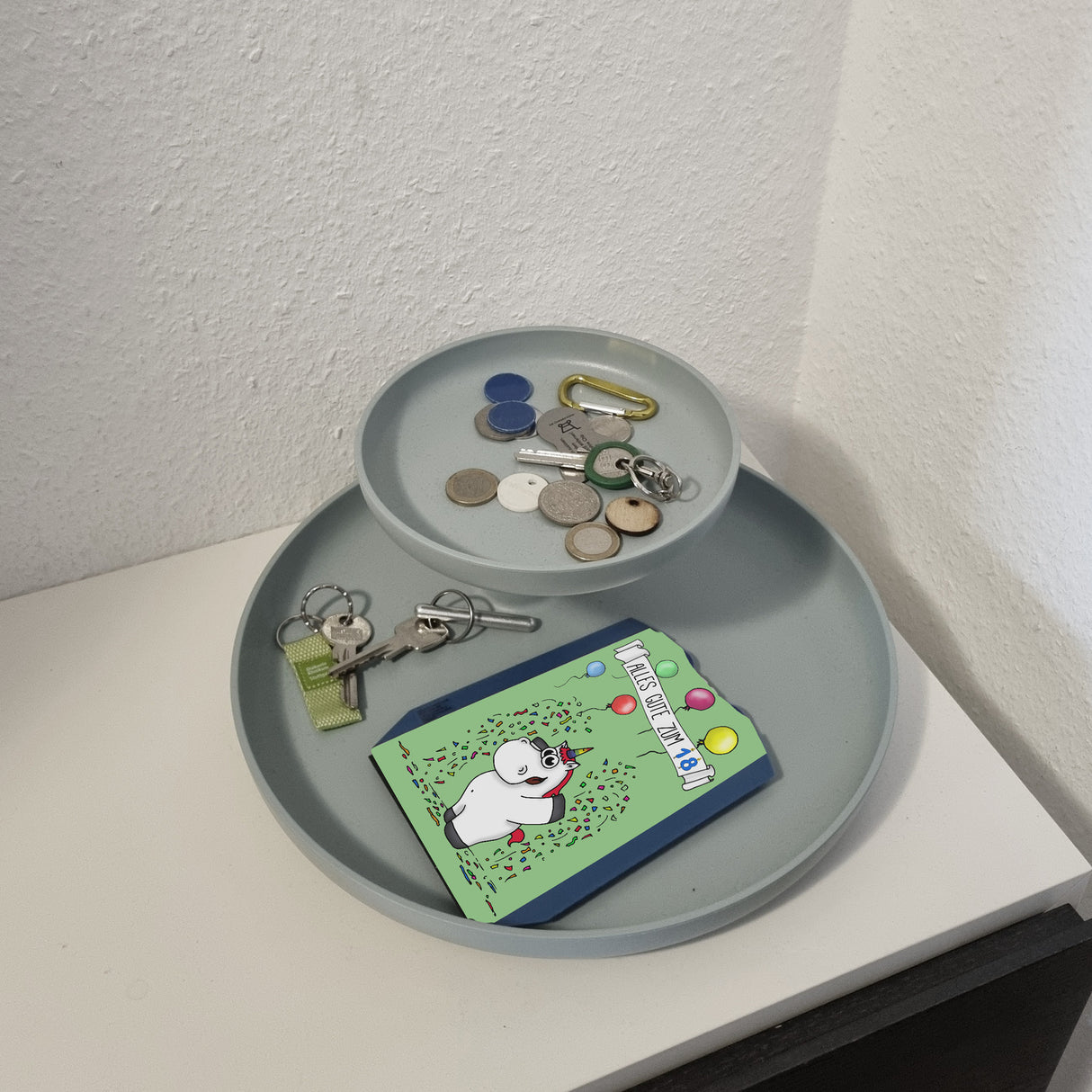 Einhorn Geburtstag Parkscheibe mit Einhorn Geburtstag Motiv in Grün