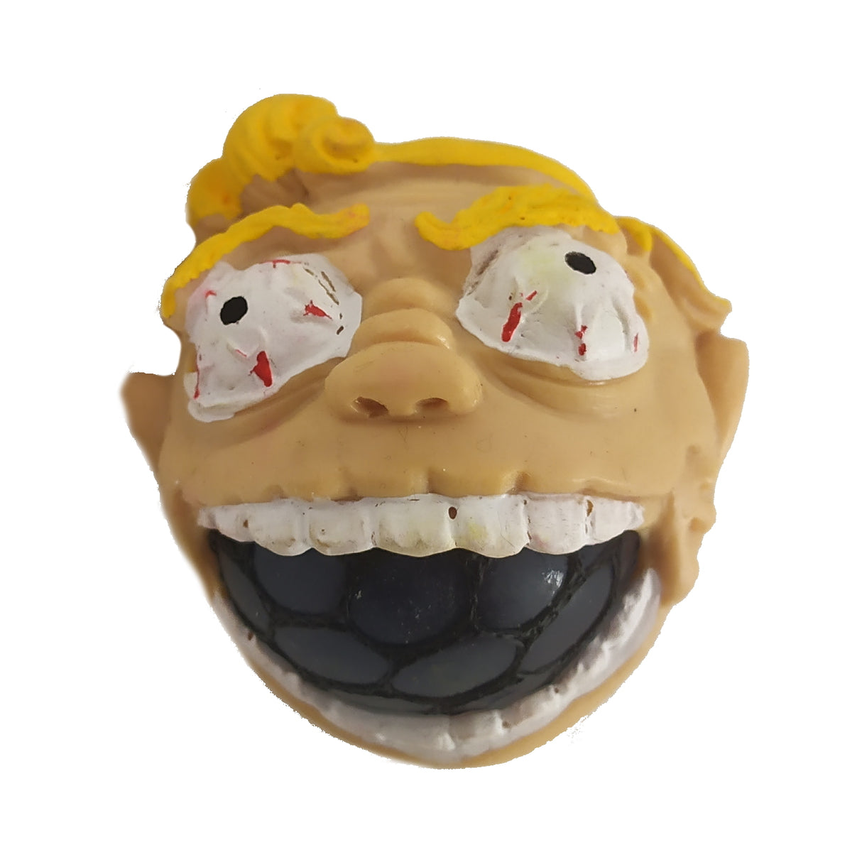 Horrorfratze Stressball mit Netzball in blau