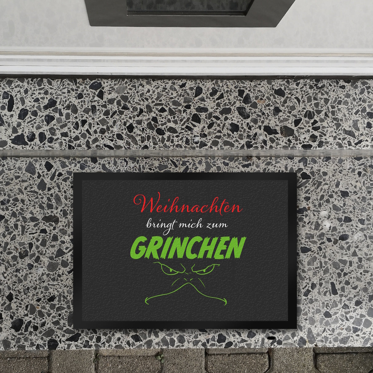 Weihnachten bringt mich zum grinchen Fußmatte mit Spruch