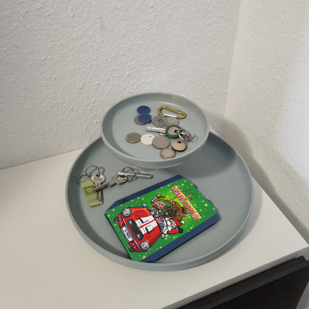 Geiler Schlitten - Rentier Weihnachtsmann und Elf Parkscheibe mit Eiskratzer