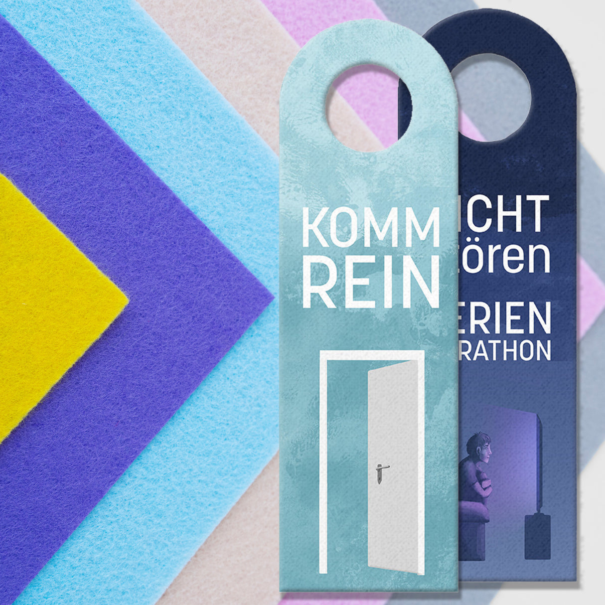 Nicht stören Serienmarathon oder komm rein Türhänger mit Fernseher Motiv