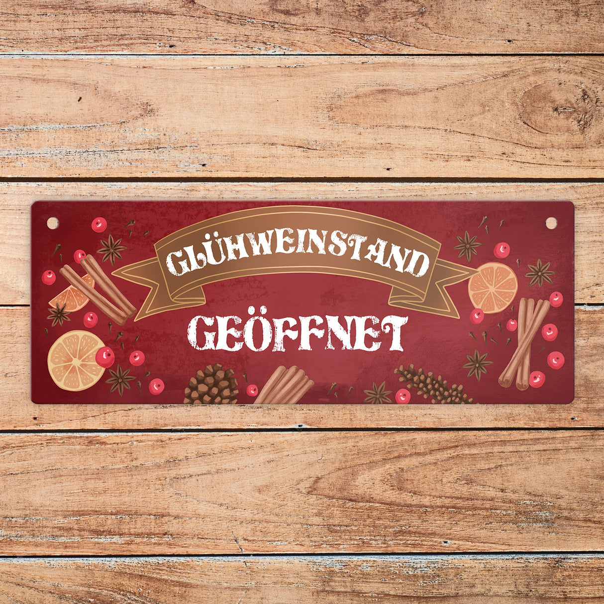 Wendeschild mit Kordel Das perfekte Gadget für deine Weihnachtsparty oder den nächsten Glühweinabend. Mit diesem praktischen und schönen Wendeschild kannst du einfach deinen Glühweinstand eröffnen oder schließen.