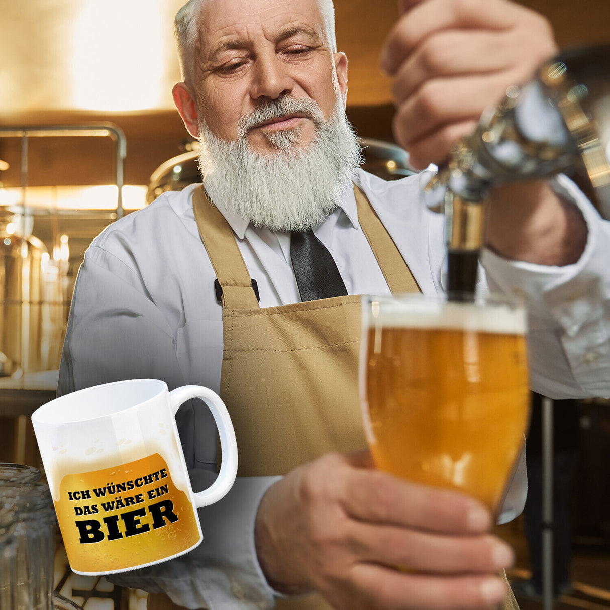 Ich wünschte das wäre ein Bier Kaffeebecher