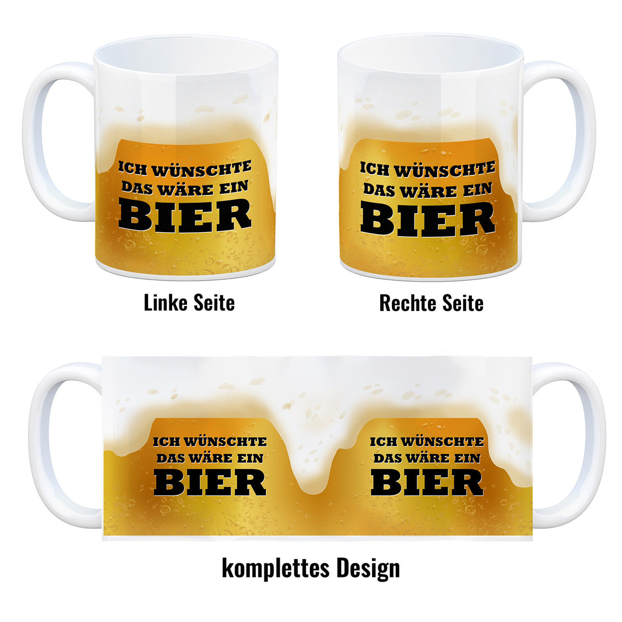 Ich wünschte das wäre ein Bier Kaffeebecher