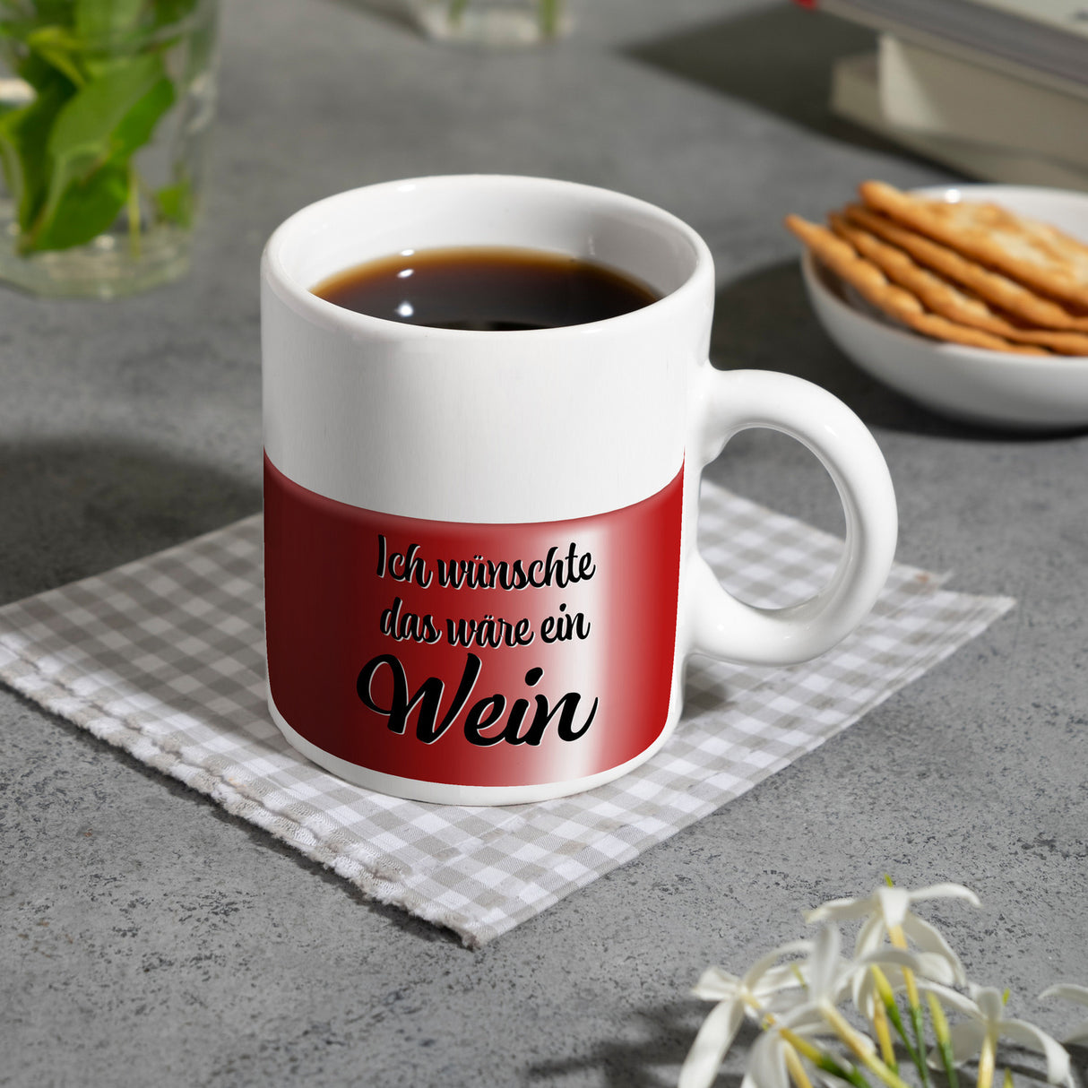 Ich wünschte das wäre ein Wein Kaffeebecher
