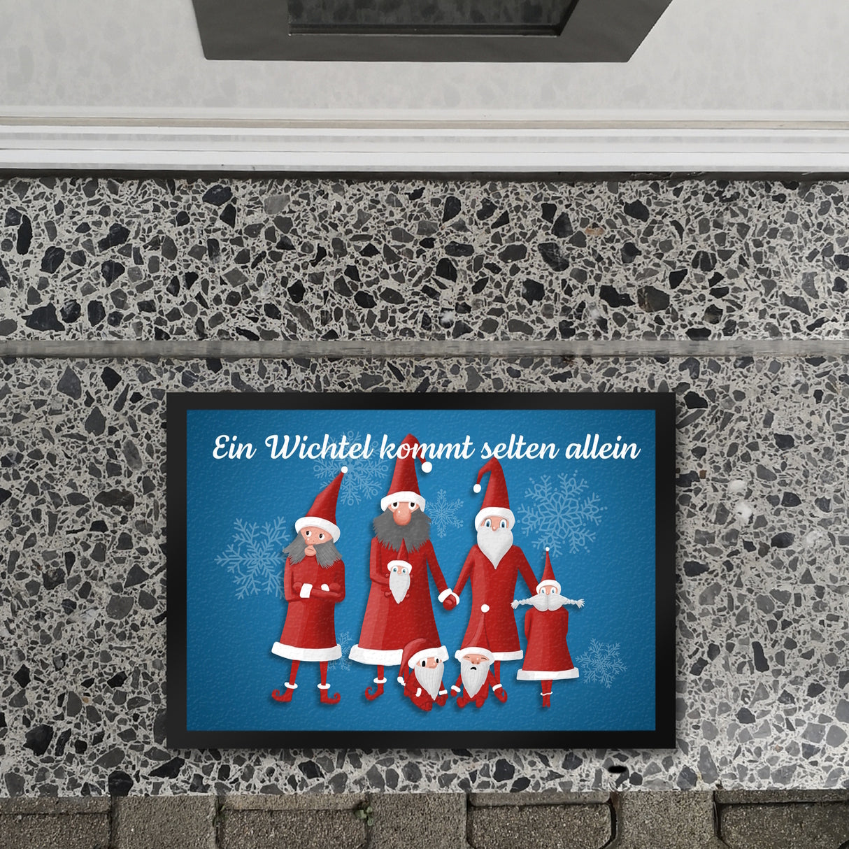 Ein Wichtel kommt selten allein mit lustigen Wichteln Fußmatte