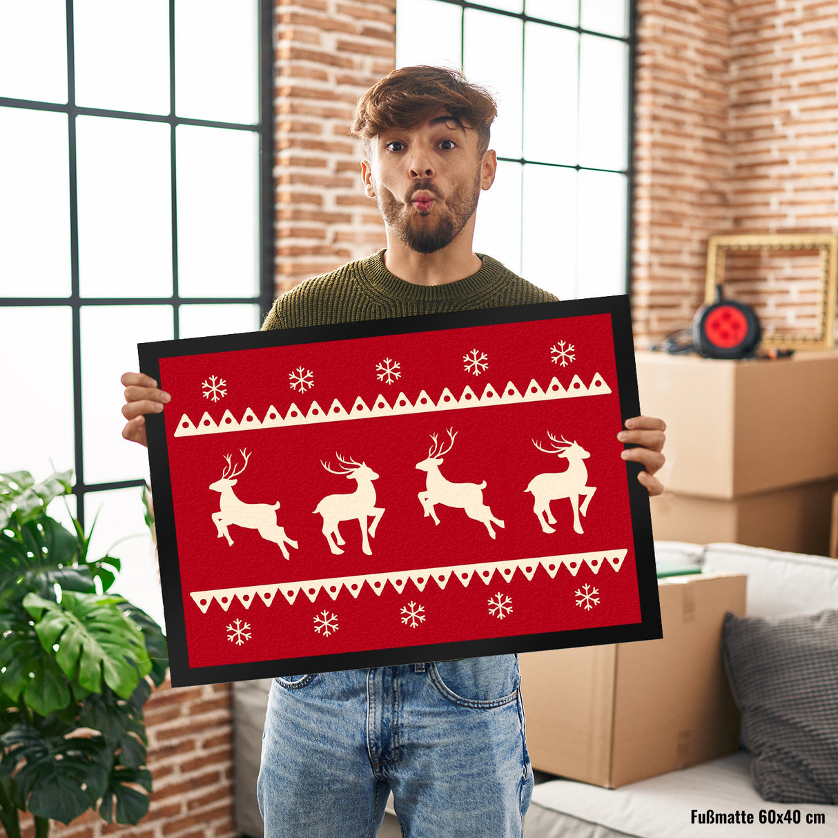 Rentier Weihnachten Fußmatte