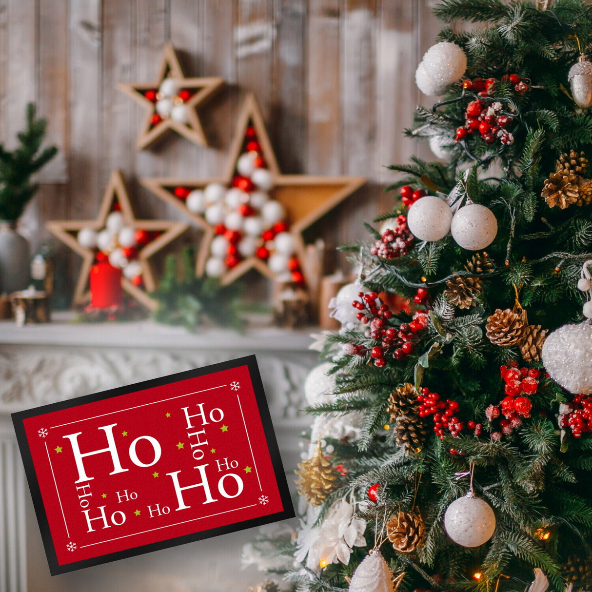 Ho Ho Ho Weihnachten Fußmatte