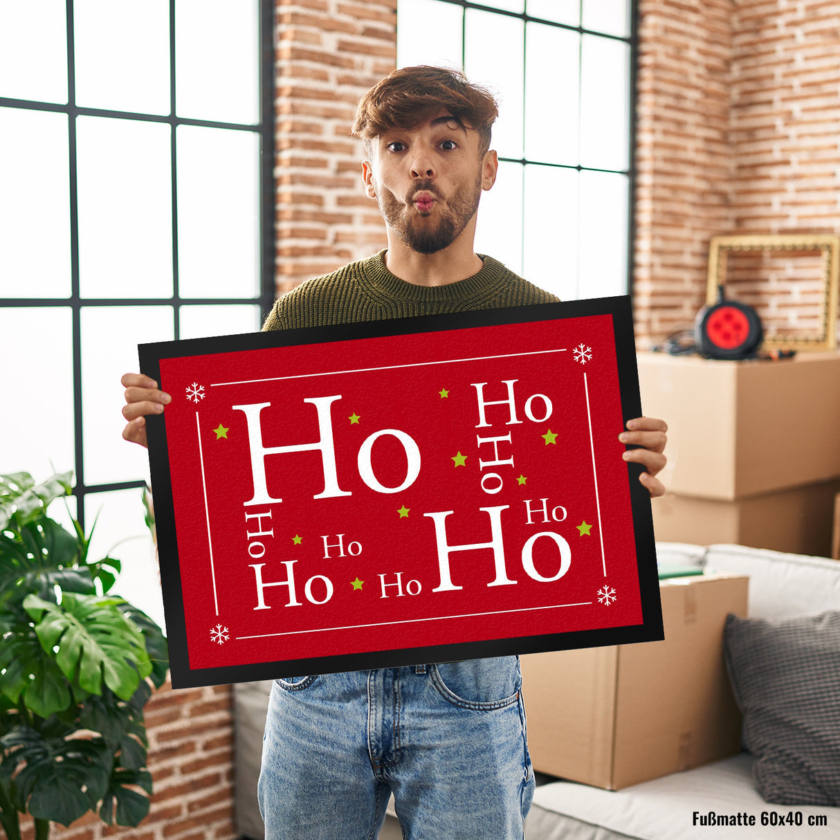 Ho Ho Ho Weihnachten Fußmatte