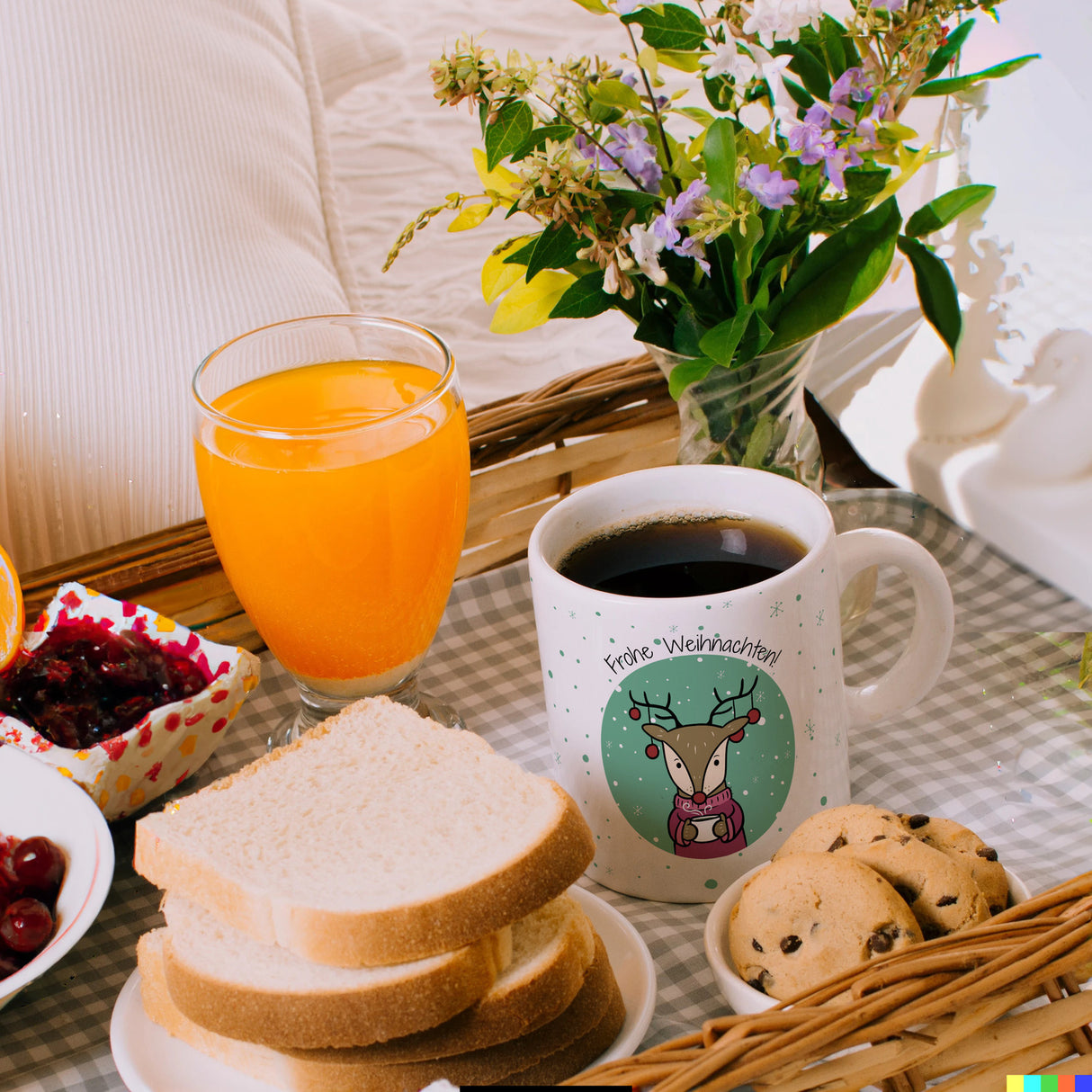 Frohe Weihnachten Kaffeebecher mit süßem Rentier