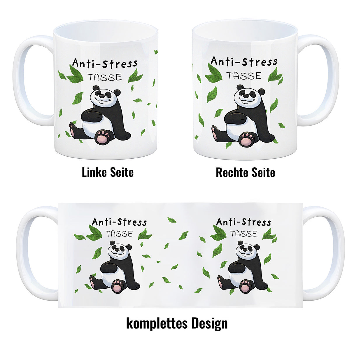Anti-Stress Panda Kaffeebecher