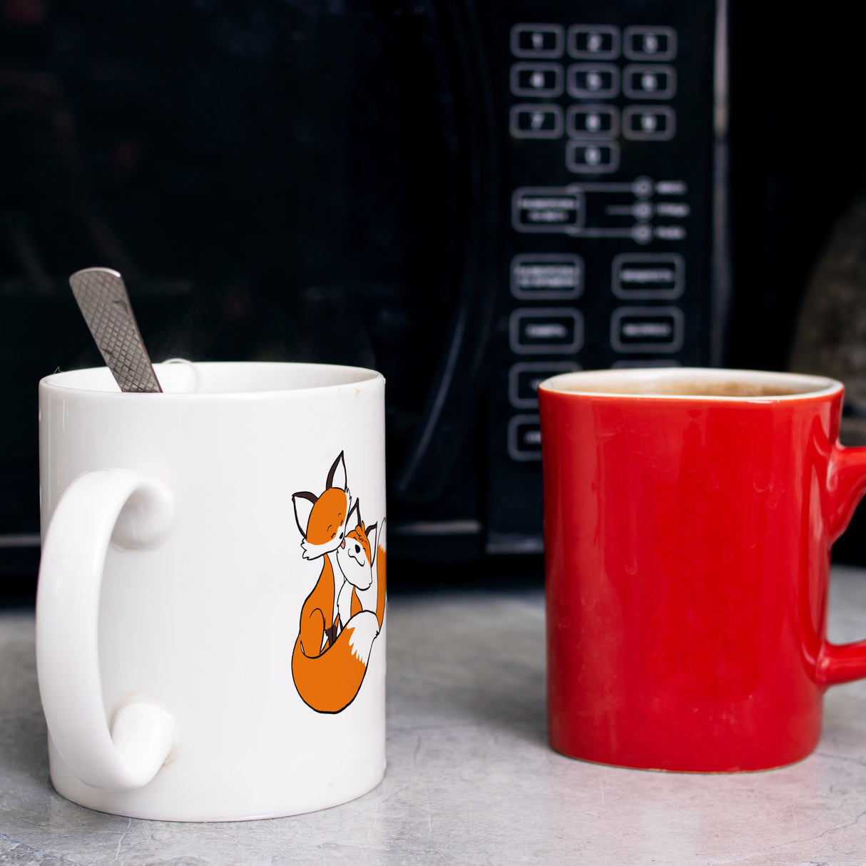 Beste Mama der Welt Kaffeebecher mit Füchsen