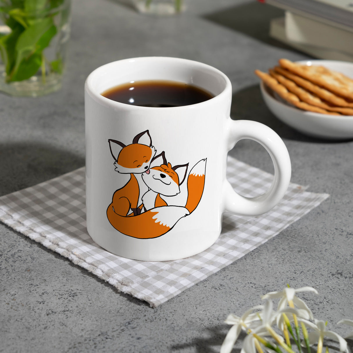 Beste Mama der Welt Kaffeebecher mit Füchsen