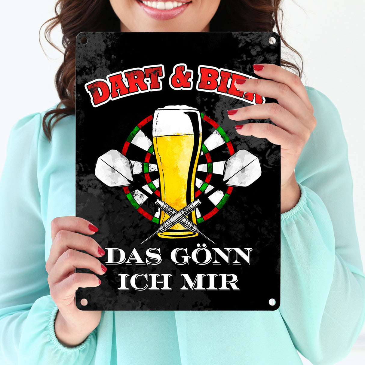 Dart und Bier das gönn ich mir Metallschild