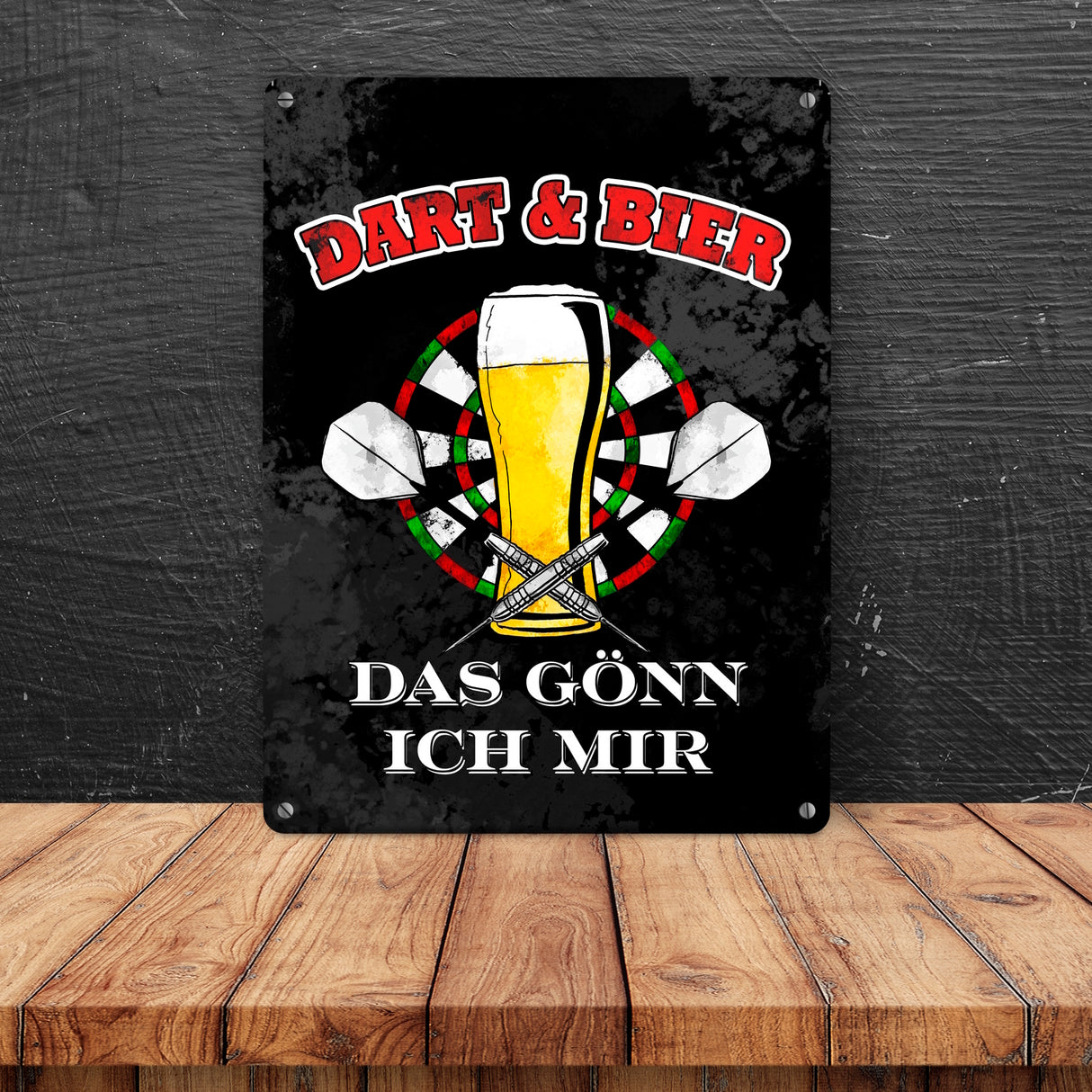 Dart und Bier das gönn ich mir Metallschild