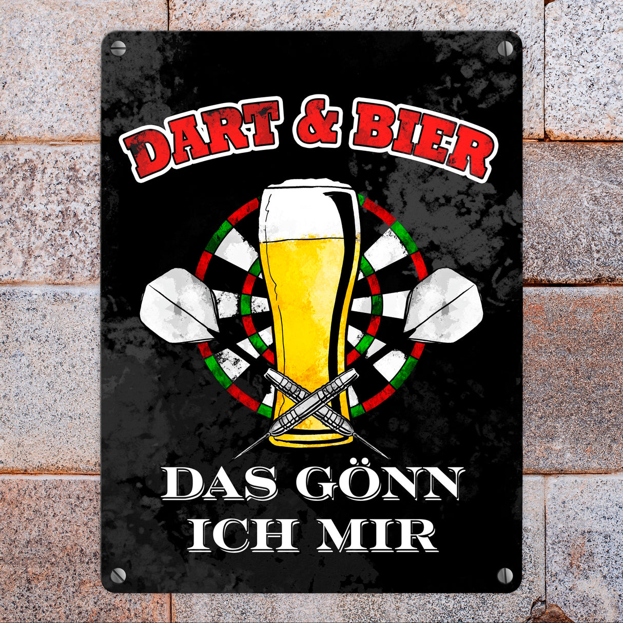Dart und Bier das gönn ich mir Metallschild