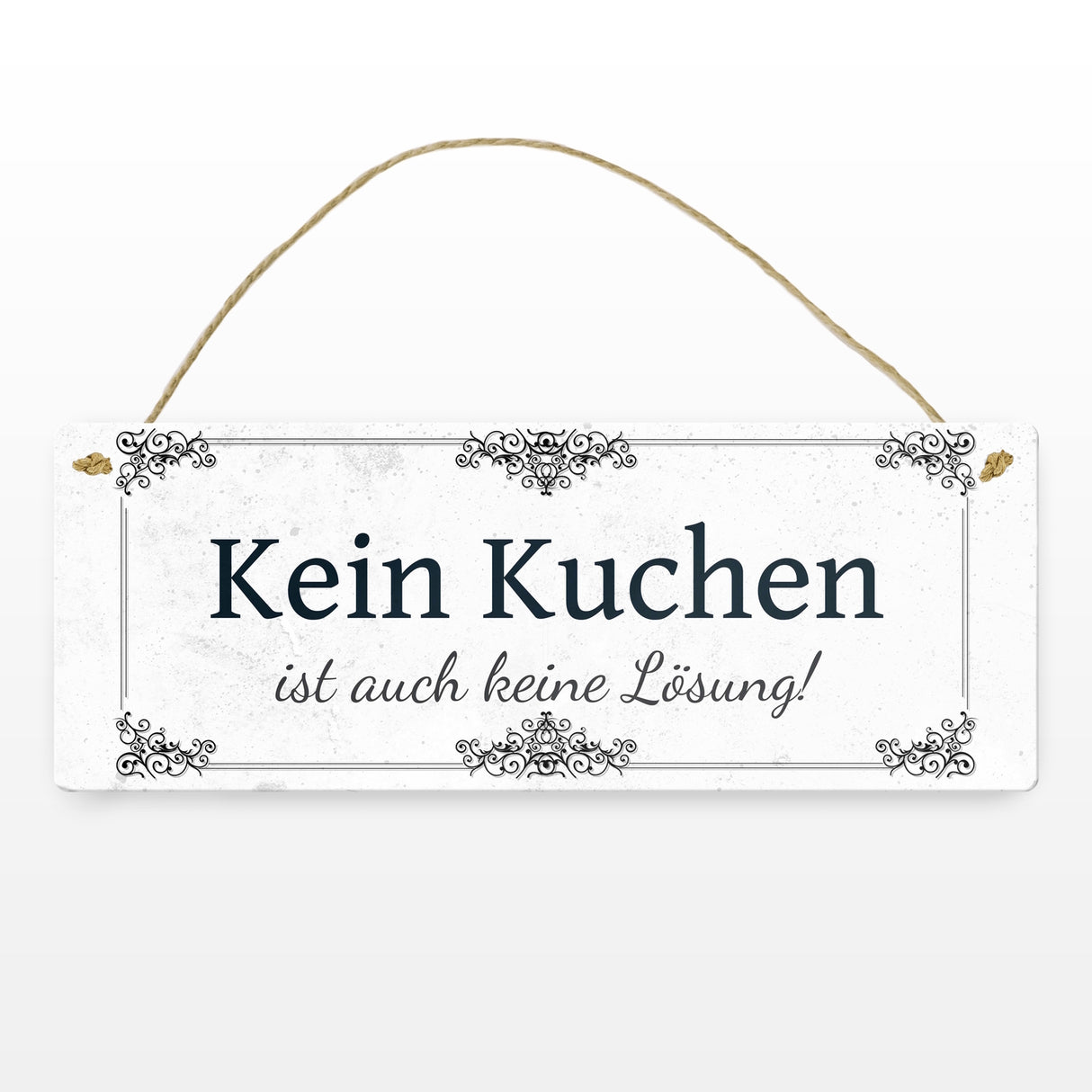 Kein Kuchen ist auch keine Lösung Metallschild vintage