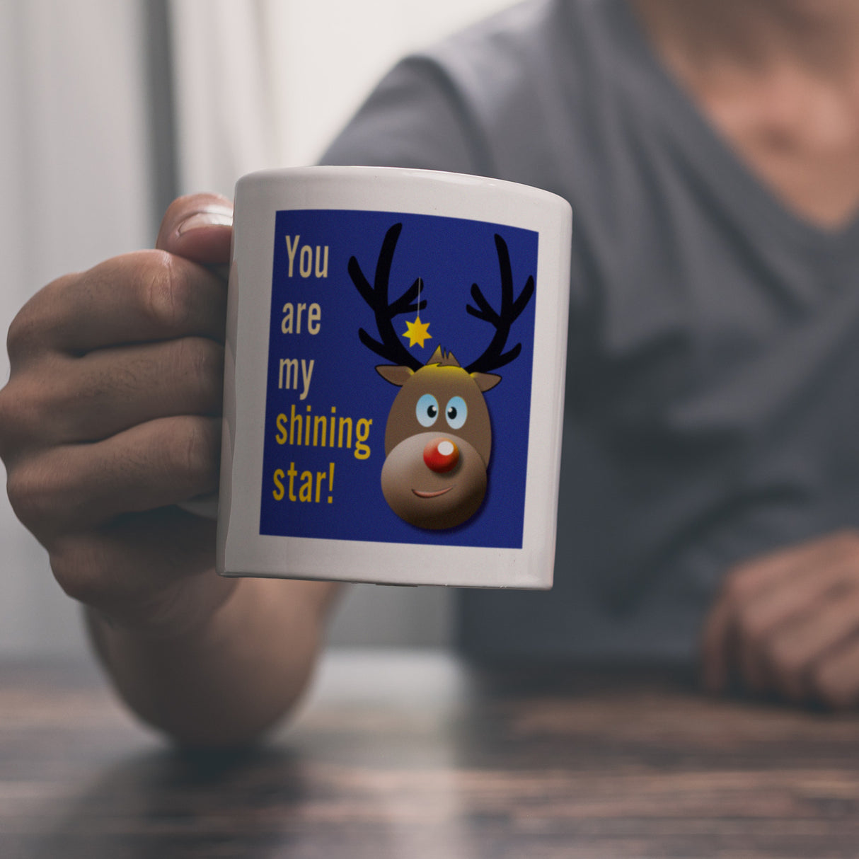 Weihnachten Kaffeebecher mit Rentier Motiv