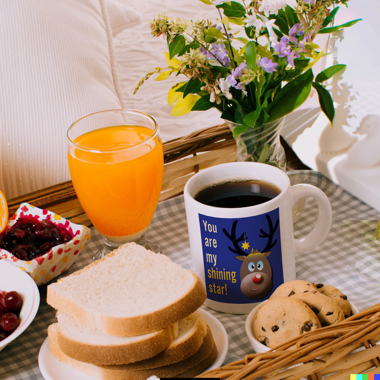 Weihnachten Kaffeebecher mit Rentier Motiv