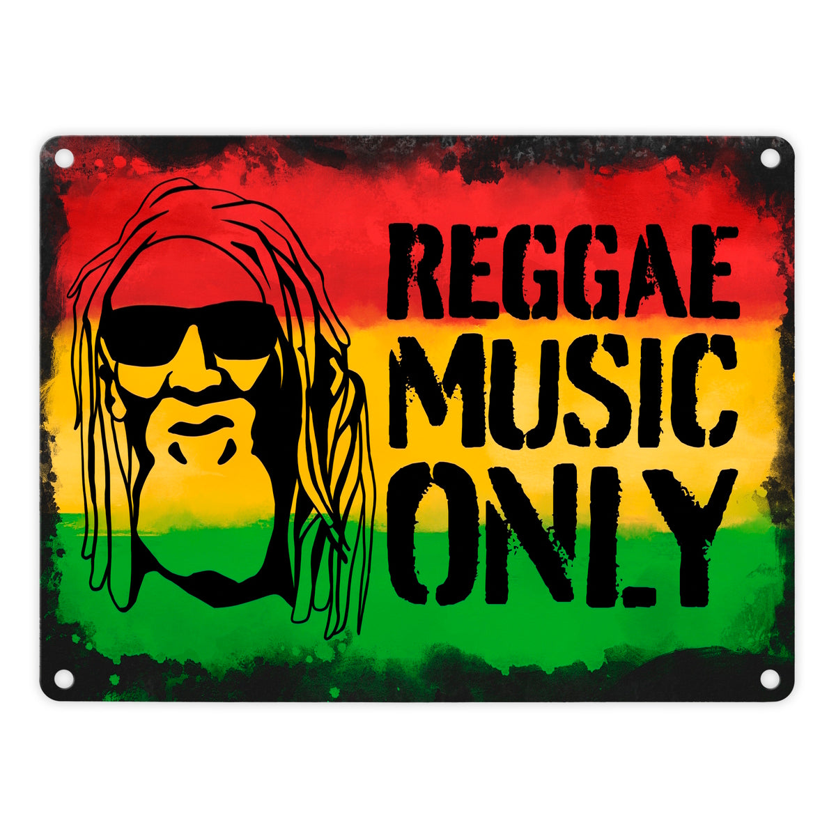 Reggae Music Only Metallschild Zeige deine Liebe zur Musik! trendaffe.de
