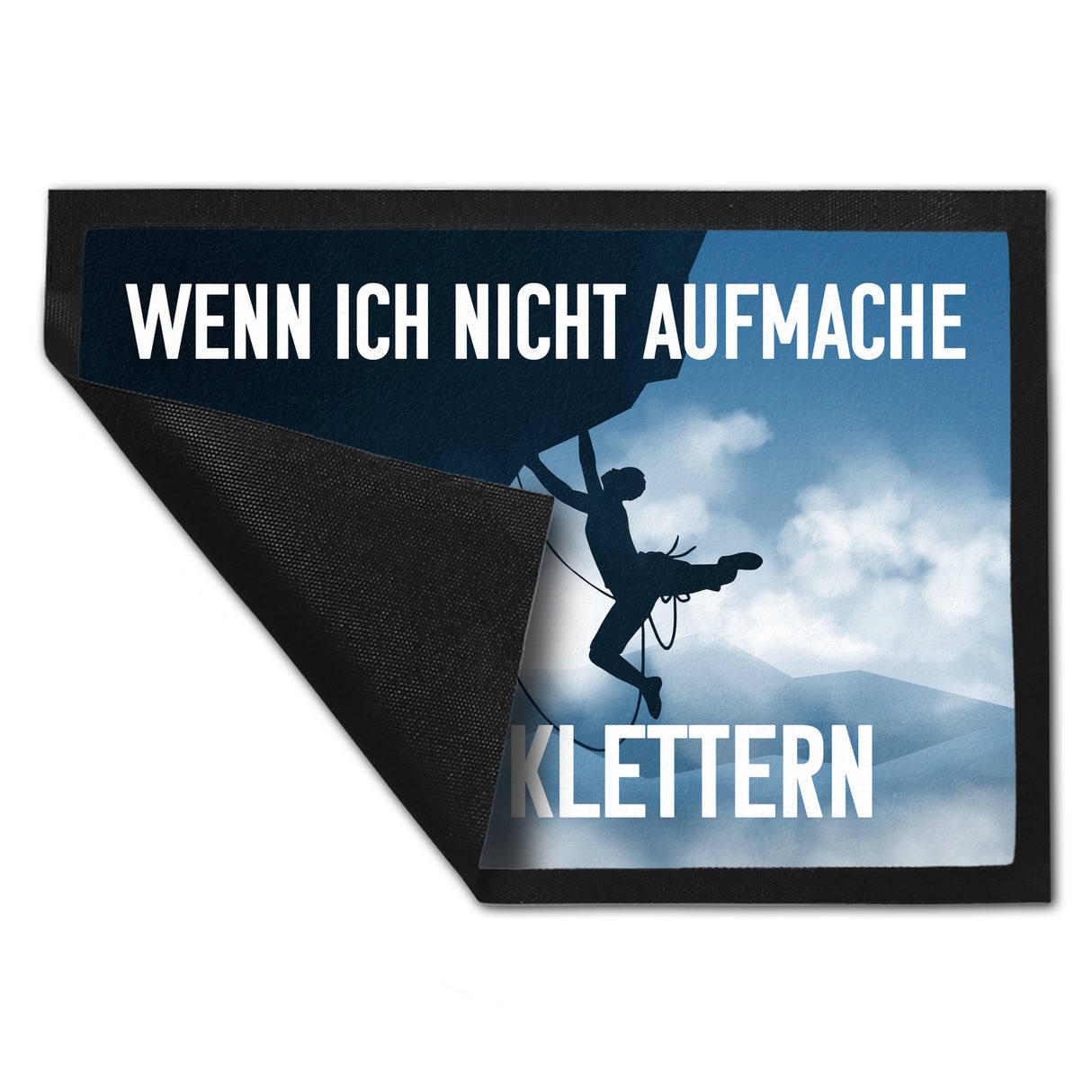 Wenn ich nicht aufmache bin ich klettern Fußmatte mit Kletterer-Motiv
