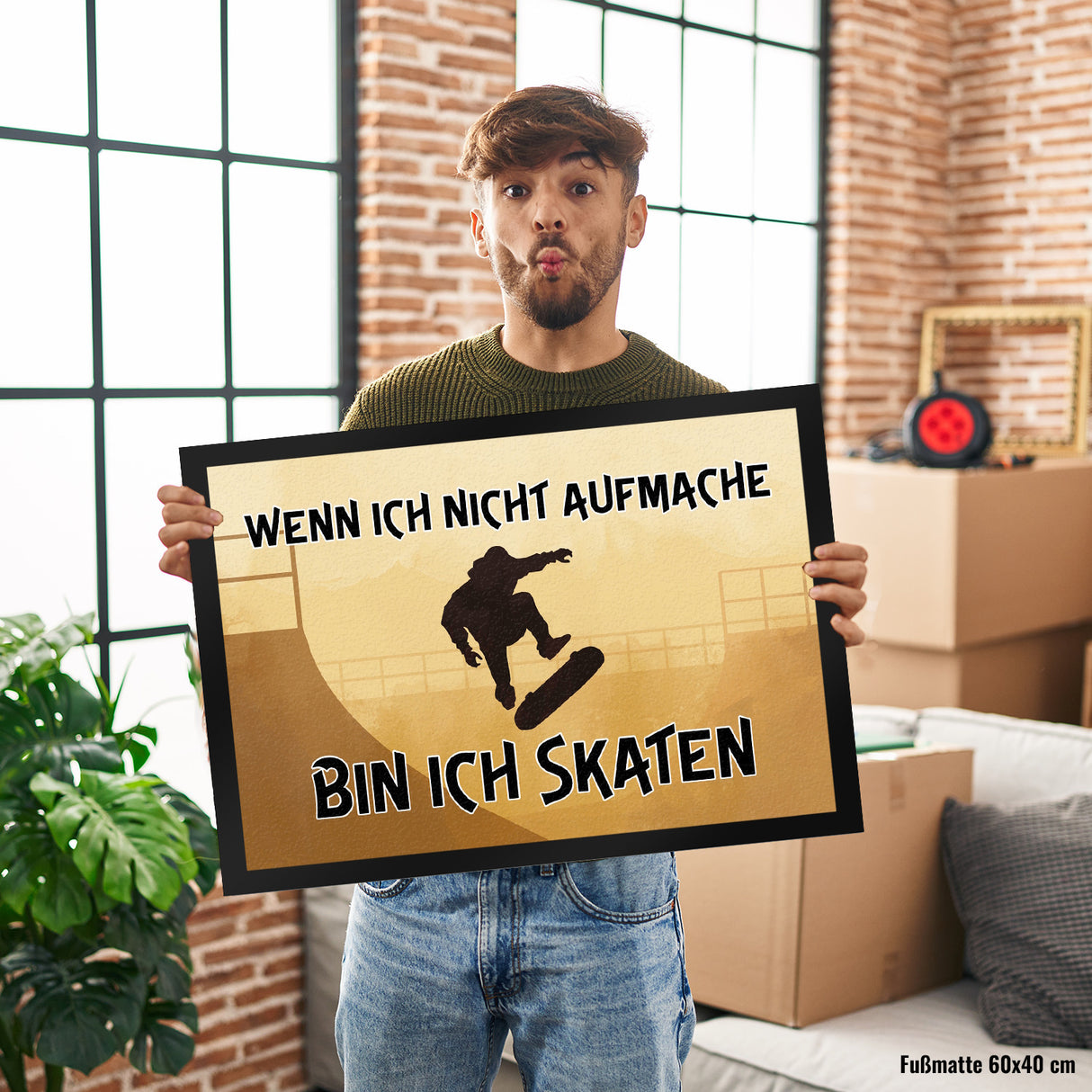 Wenn ich nicht aufmache bin ich skaten Fußmatte für Skater
