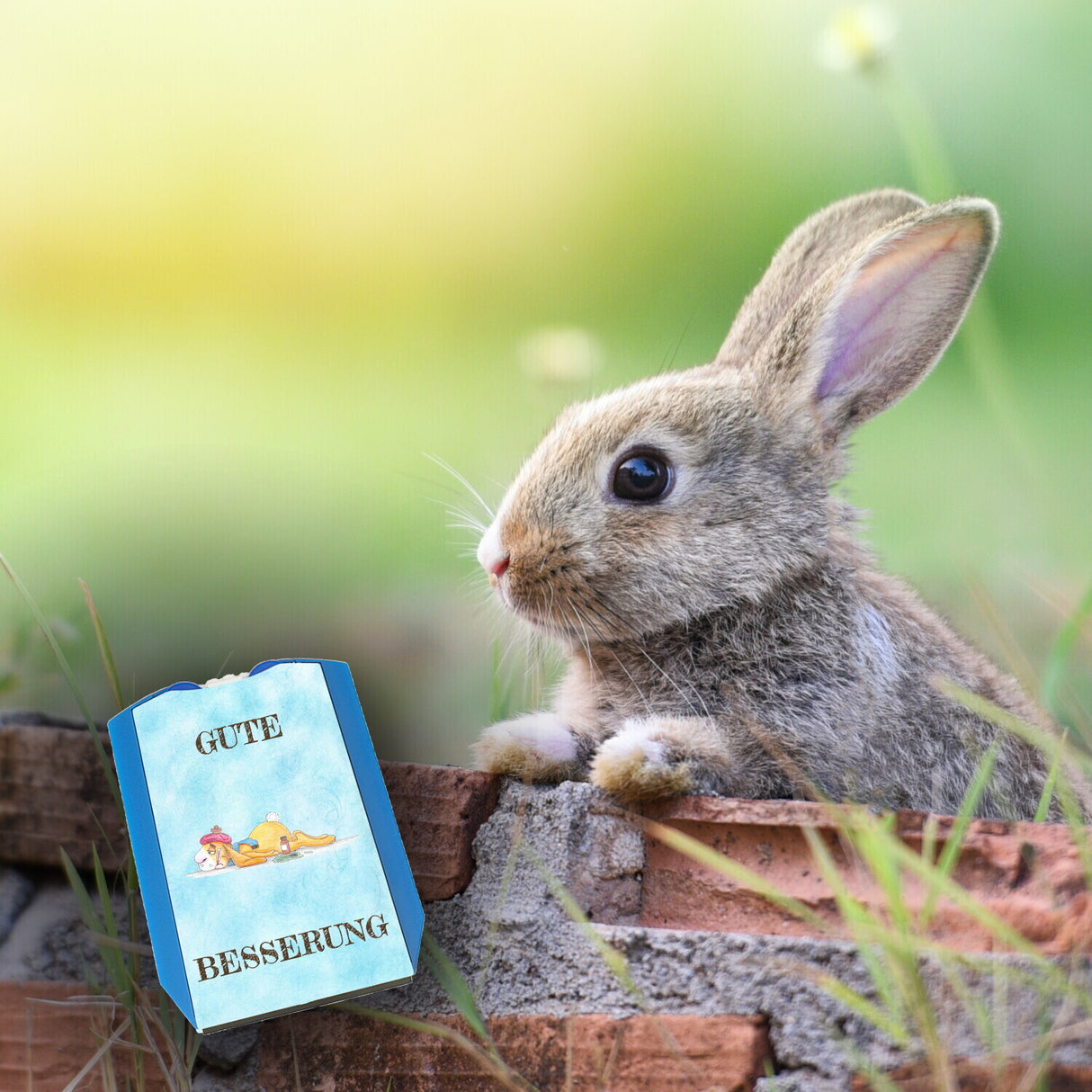 Gute Besserung Parkscheibe mit Hase