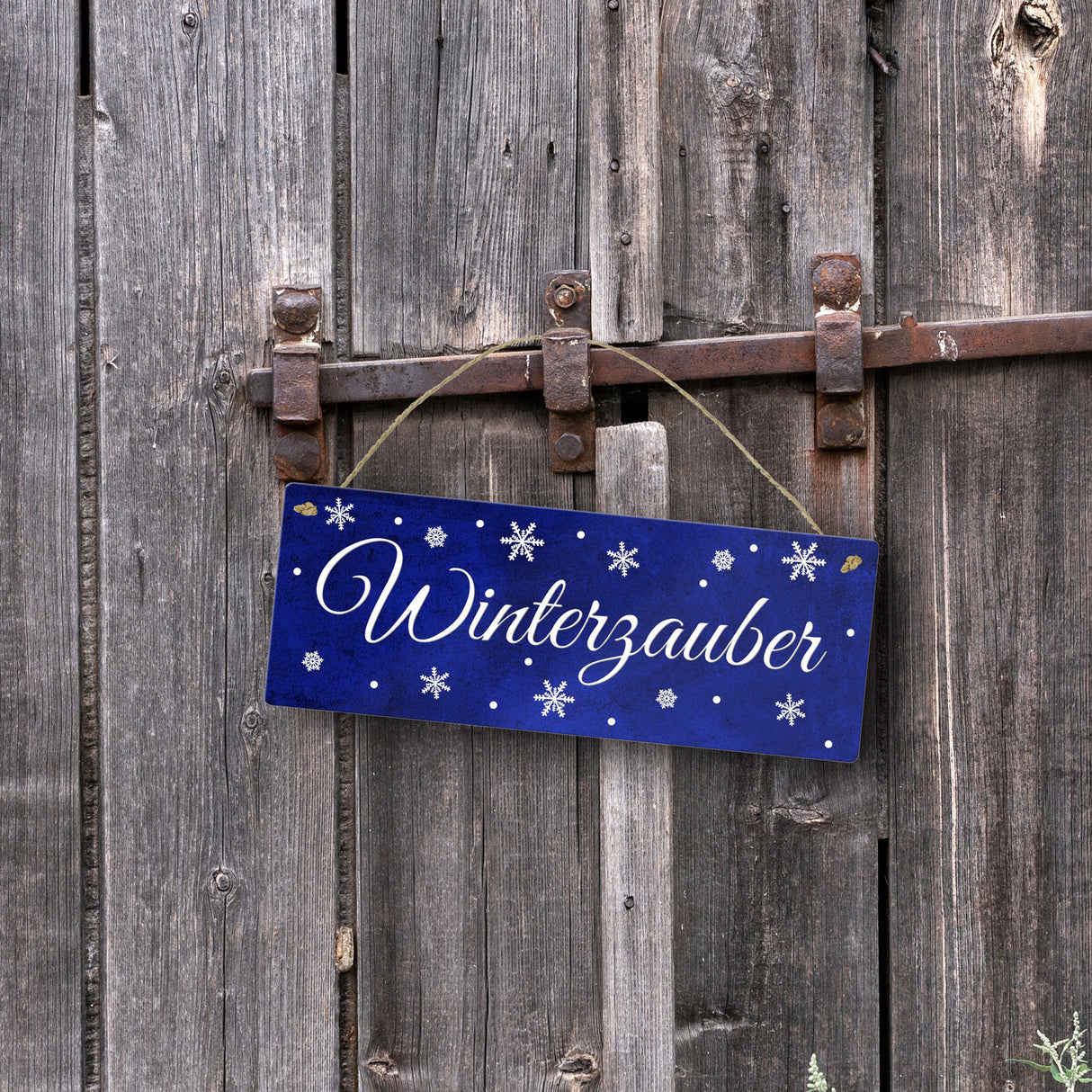 Winter Metallschild zum Thema Winter
