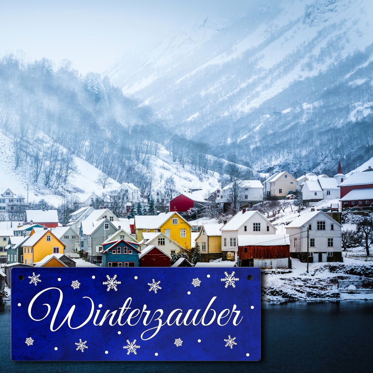Winter Metallschild zum Thema Winter