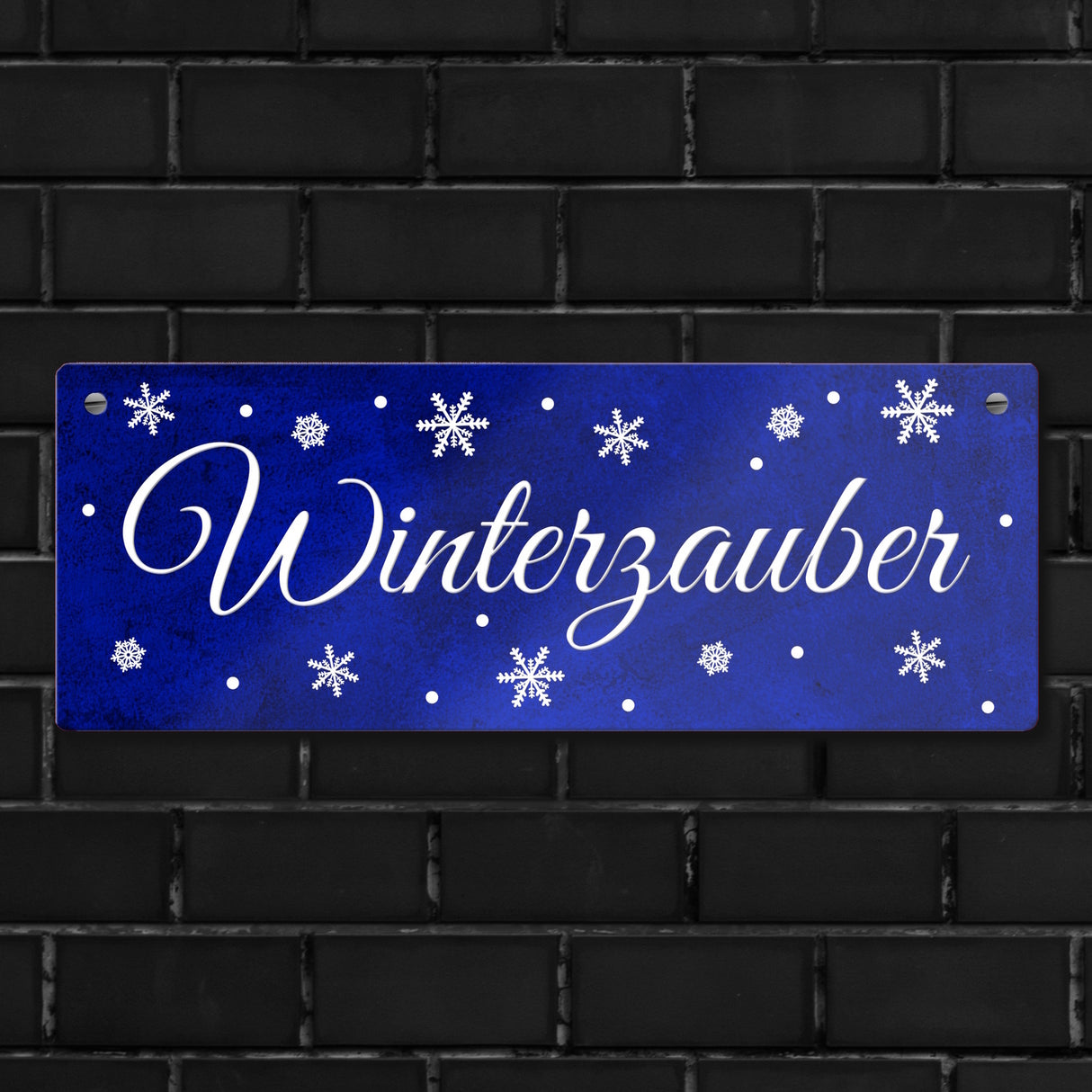 Winter Metallschild zum Thema Winter