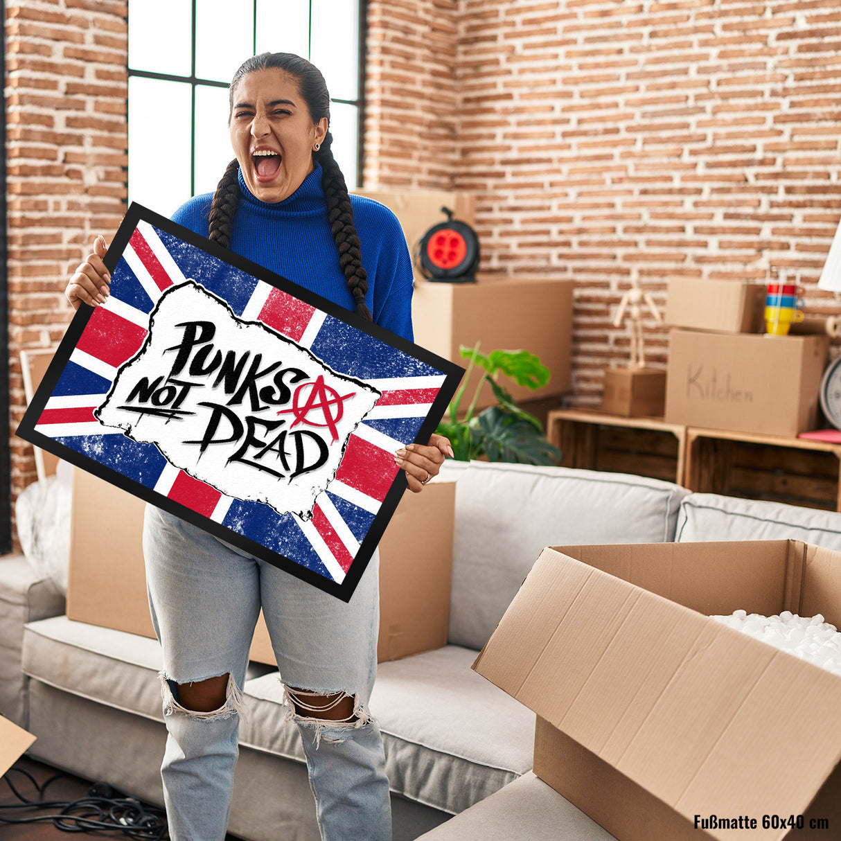 Punks not Dead Union Jack Fussmatte