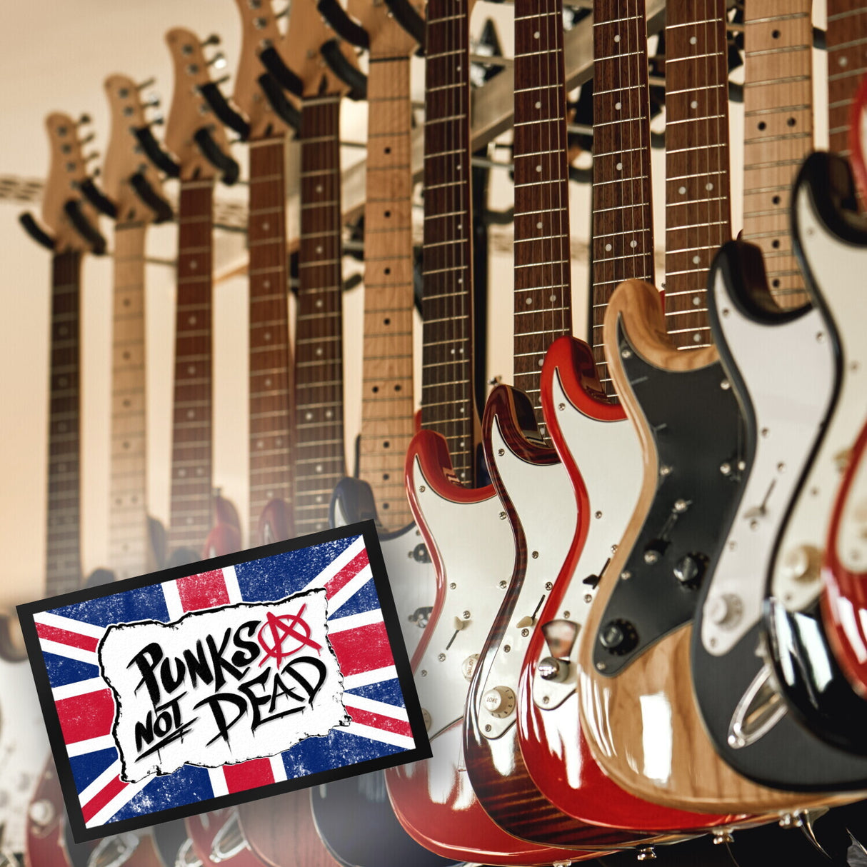 Punks not Dead Union Jack Fussmatte