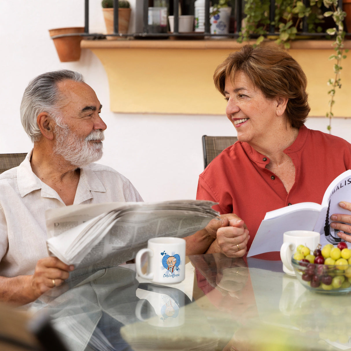 Lieblingsopa Kaffeebecher mit Opa im Herz