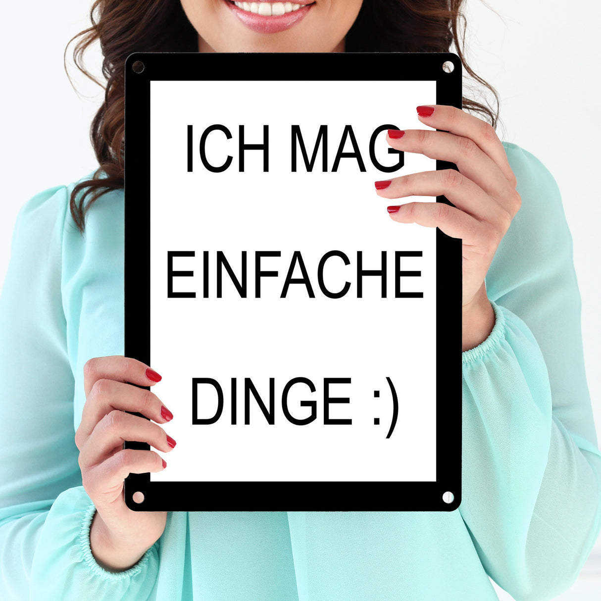 Ich mag einfache Dinge lustiges Metallschild