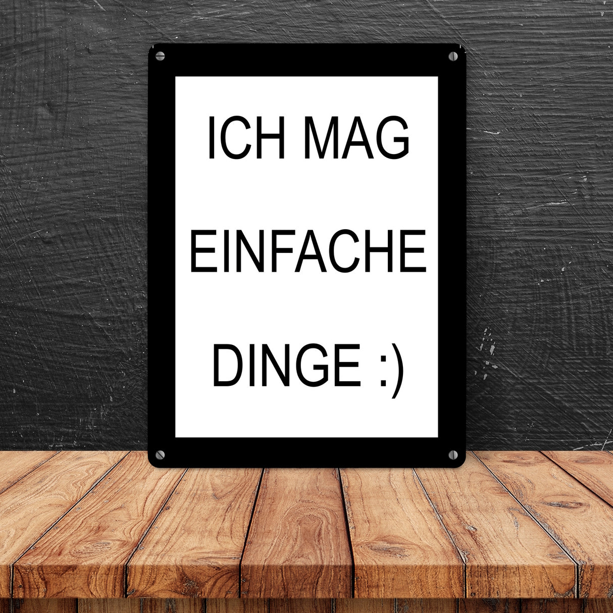 Ich mag einfache Dinge lustiges Metallschild