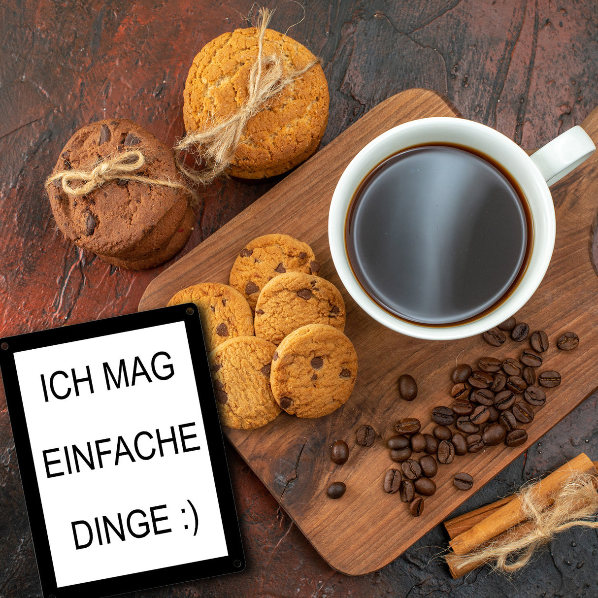 Ich mag einfache Dinge lustiges Metallschild
