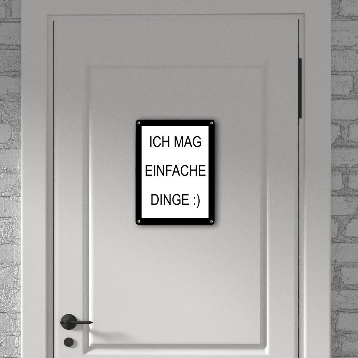 Ich mag einfache Dinge lustiges Metallschild