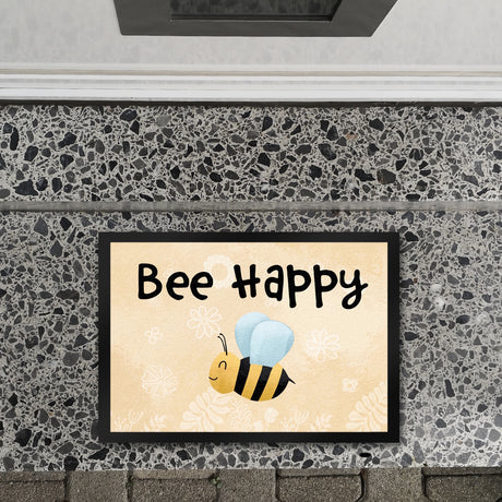 Bee Happy lustige Fußmatte mit glücklicher Biene