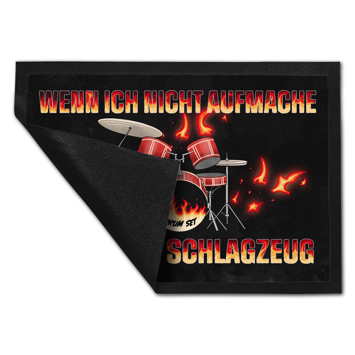 Wenn ich nicht aufmache, spiele ich Schlagzeug Fußmatte für Schlagzeuger